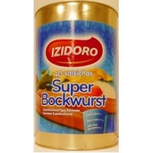 SALSICHAS IZIDORO SUPER BOCKWURST LATA 40 (2) SALSICHAS IZIDORO SUPER BOCKWURST LATA 40 (2)
