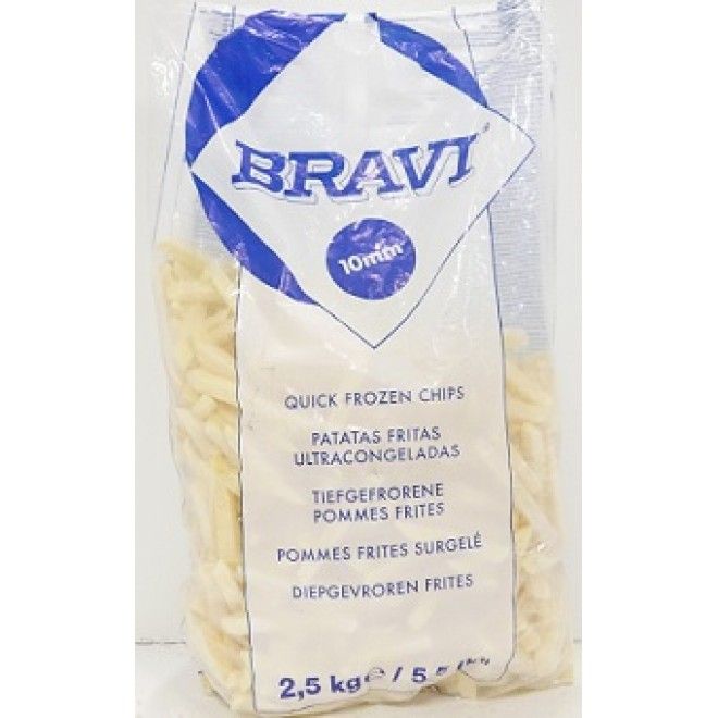 BATATA PRE-FRITA BRAVI 10 MM 2.5 KG