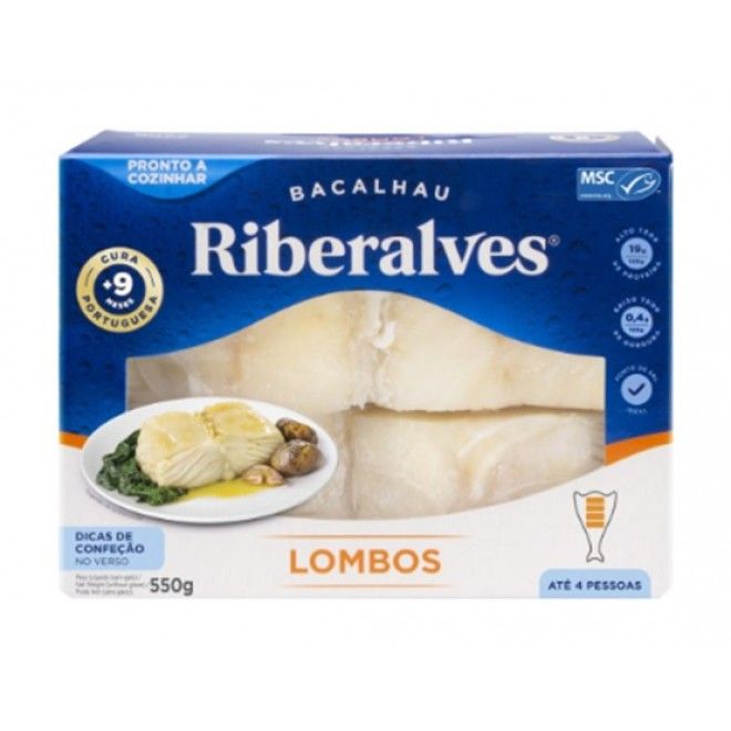 BACALHAU DEM. CONG. LOMBOS RIBERALVES 550G (16) (30625CMSC)